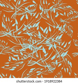 Seamless texture of plant sprigs