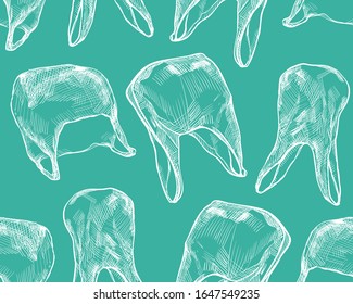 Seamless texture with plastic bags. Repeated pattern with plastic. Environmental issues background. 