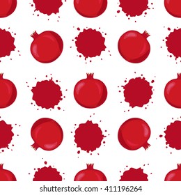 Seamless texture with pomegranates. 