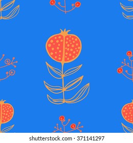 seamless texture with poppies flowers