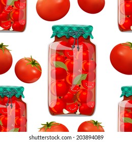 seamless texture with preserve tomato