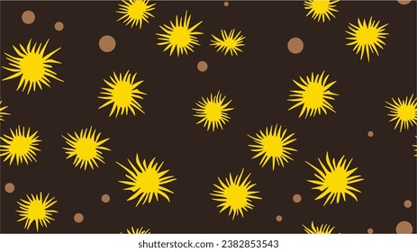 Seamless texture for print, fabric, packaging, wallpaper. Seamless leopard and tropical leaves pattern. Viral infection decorative texture. Fireworks background.