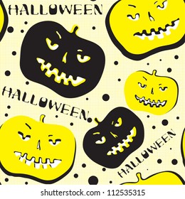 Seamless texture with pumpkins for Halloween/ Halloween
