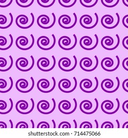 Seamless texture. Purple spirals on lilac background