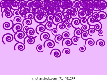 Seamless texture. Purple spirals on lilac background