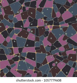 A seamless texture of quadrangles dissected into pieces of different colors. Unique camouflage.