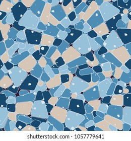 A seamless texture of quadrangles dissected into pieces of different colors. Unique camouflage.