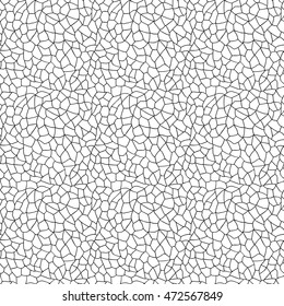 Seamless texture - random network of fractures. Irregular cracks. Vector illustration.