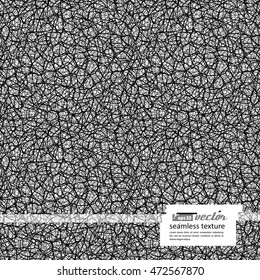 Seamless texture - random network of fractures. Irregular cracks. Vector illustration.