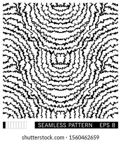 Seamless texture. Random wavy lines with rough jagged edges. Abstract cracked structure. Vector grunge pattern.  