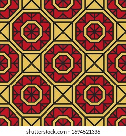 Nahtlose Textur mit arabischen Ornamenten. orientalisches Mosaikmuster der Vektorillustration