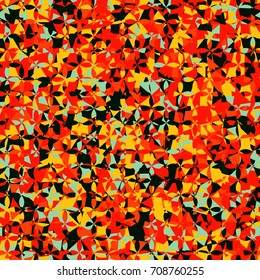Seamless texture. Red, black, blue, orange particles. Colored pattern. Abstract vector background for web page, banners, fabric, home decor, wrapping