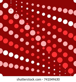 Seamless texture. Red circles on a red background