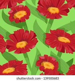 seamless texture of red flowers