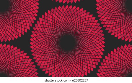 Seamless texture with red graphic illusion.  Abstract graphic background. Desktop wallpapers. Background for your blog or your projects. 