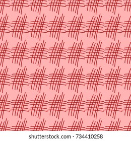 Seamless texture. Reds scratches on a pink background