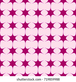 Seamless texture. Reds stars on a pink background