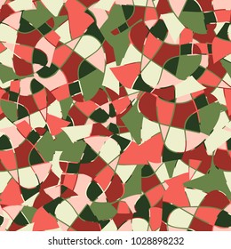 Seamless texture resembling a colored stained glass window. Summer colors. Very fashionable.