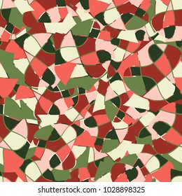 Seamless texture resembling a colored stained glass window. Summer colors. Very fashionable.