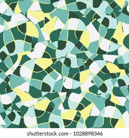 Seamless texture resembling a colored stained glass window. Summer colors. Very fashionable.
