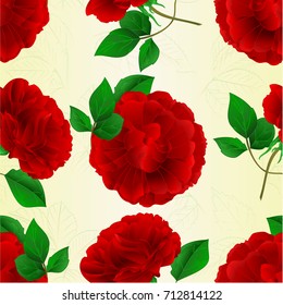 Seamless texture roses Purple stem and leaves vintage vector illustration editable  hand draw 