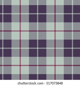 Seamless texture of rough cotton fabric with plaid