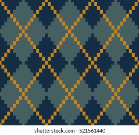 Seamless texture of rough cotton fabric with plaid
