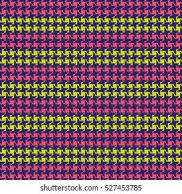Seamless texture of rough cotton fabric with plaid