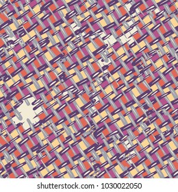 Seamless texture. Rough drawing of a multicolored old burlap. Grunge style. Cheerful coloring.