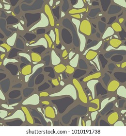 Seamless texture roughly imitating masonry. Camouflage for hunting, tourism, fishing and fashion. Drawing for backgrounds and design.