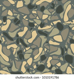 Seamless texture roughly imitating masonry. Camouflage for hunting, tourism, fishing and fashion. Drawing for backgrounds and design.
