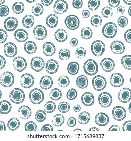 Seamless texture with round shapes. HAnd drawn vector illustration for textile design.