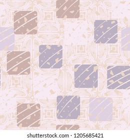 Seamless texture with rounded squares on a bubble-patterned background. With the ability to edit.