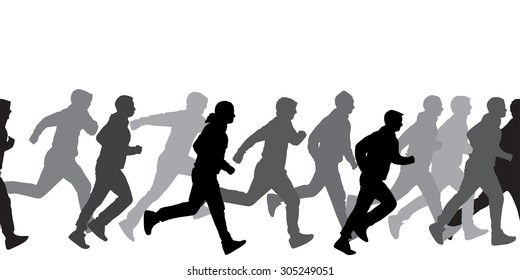 Seamless texture running man
