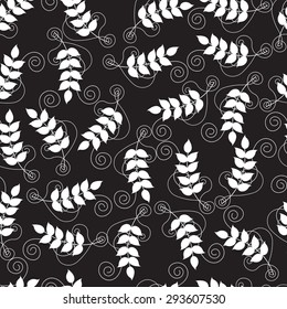 Seamless texture. A sample from leaves. Vector illustration.