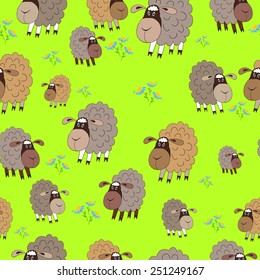 seamless texture Sheep Meadow