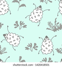 Seamless texture with sheep. Seamless pattern can be used for wallpaper, pattern fills, web page background,surface textures.
