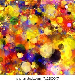 Seamless texture. Shiny pattern with spots and strokes. Colorful elements. Abstract vector background for web page, banners, fabric, home decor, wrapping