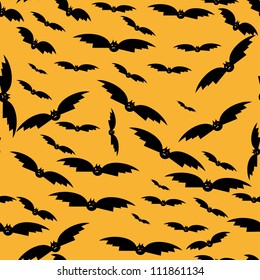 seamless texture with silhouettes of bats. For use in design for Halloween