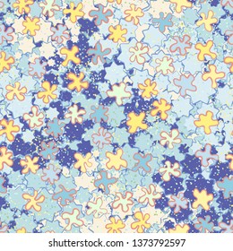 Seamless texture. Similar to amoeba spots are scattered on an abstract background.
