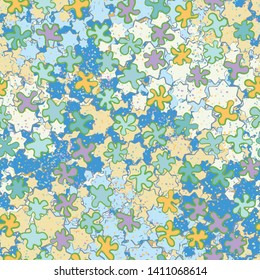 Seamless texture. Similar to amoeba spots are scattered on an abstract background.