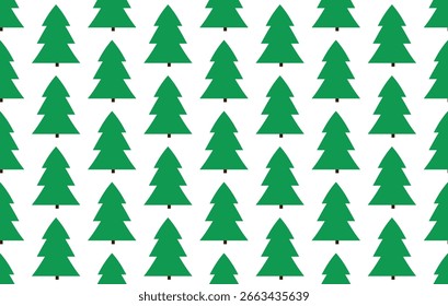 Seamless texture with a simple Christmas tree.