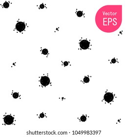 Seamless Texture with Small Black and White Dot. Black Polka Dot Pattern Background Vector Illustration Great for Any Use.