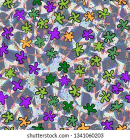 Seamless texture. Small blots randomly located on an abstract background.