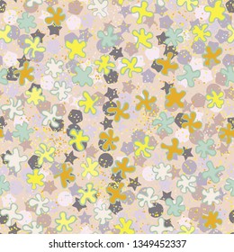 Seamless texture. Small blots randomly located on an abstract background.