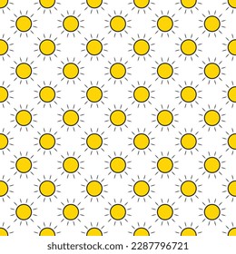 Seamless texture small suns yellow pattern 