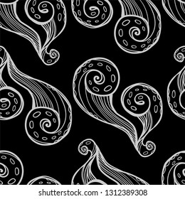 Seamless texture with smoke or air elements. Graphic repeating pattern. Can be used as wallpaper, desktop, wrapping, fabric or background for your blog, covers, cards.