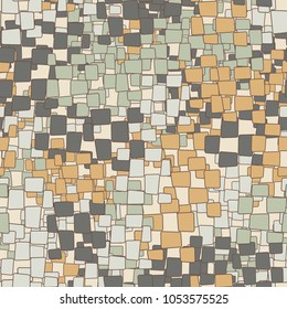 Seamless texture of smoothed quadrangles.
The elements are grouped in staggered order. The groups of elements are randomly scattered.