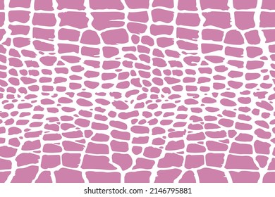seamless texture of snake, reptile, crocodile. repeating pink and white print. girlish texture