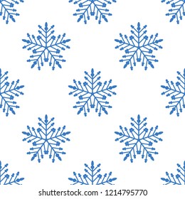 Seamless texture of snowflakes